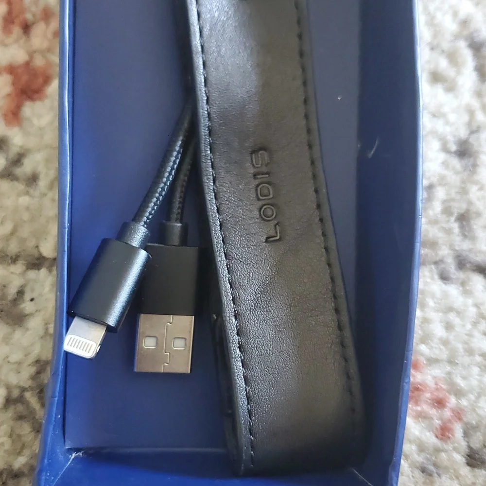 Lodis Black Leather USB Key Fob